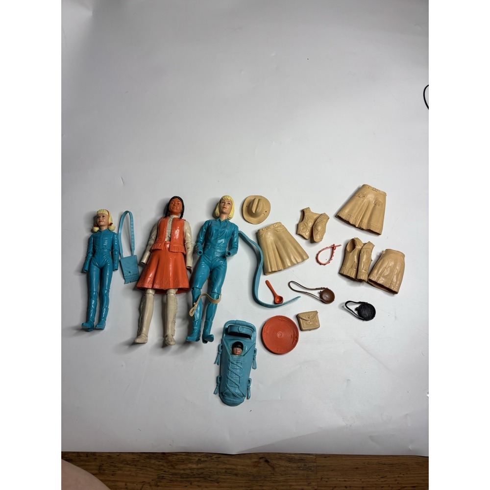 Large Lot Of Vintage West Action Figures And Access Wildflower -Jane - Custer +